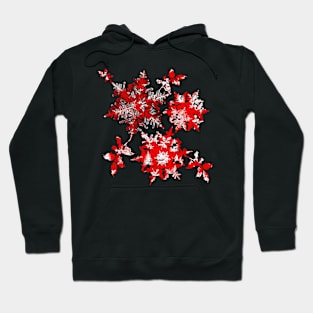 Snowflakes christmas trees and holly 2 Hoodie